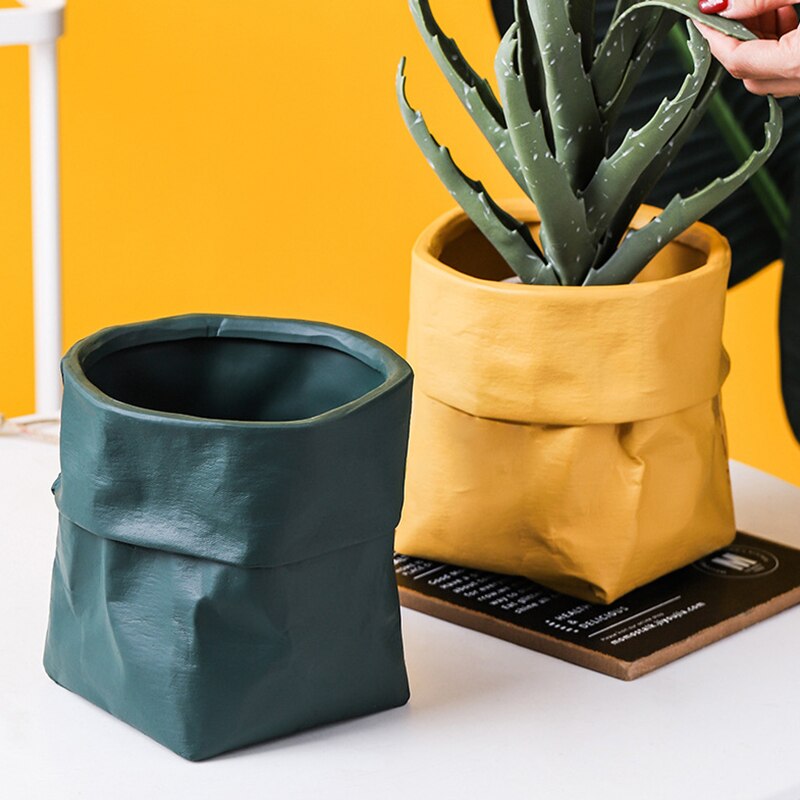 Perebaystore™ Ceramic Kraft Flower Pot