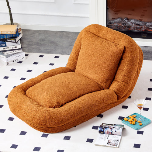 Folding Sofa Chair with 5 Adjustable Positions Plush Floor Lounge Chair for Meditation and Relaxation