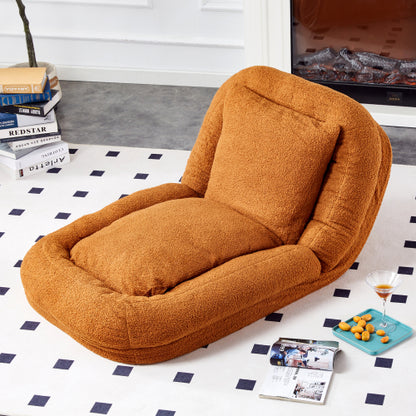 Folding Sofa Chair with 5 Adjustable Positions Plush Floor Lounge Chair for Meditation and Relaxation