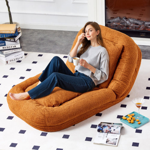 Folding Sofa Chair with 5 Adjustable Positions Plush Floor Lounge Chair for Meditation and Relaxation