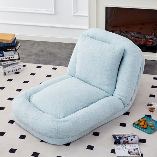 Folding Sofa Chair with 5 Adjustable Positions Plush Floor Lounge Chair for Meditation and Relaxation