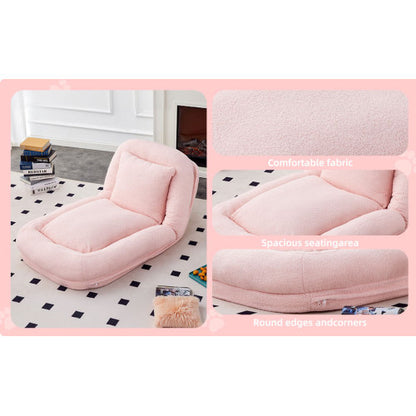 Folding Sofa Chair with 5 Adjustable Positions Plush Floor Lounge Chair for Meditation and Relaxation
