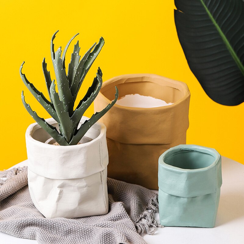 Perebaystore™ Ceramic Kraft Flower Pot